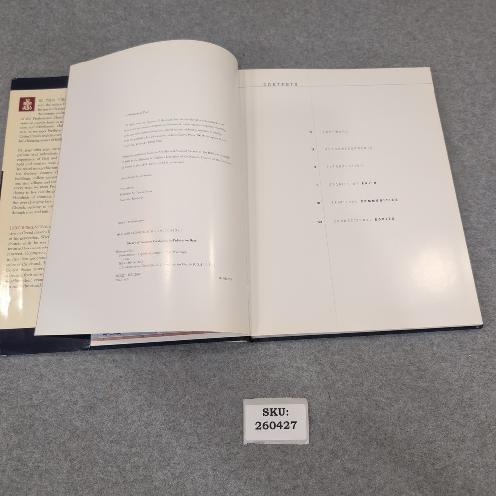 Presbyterians A Spiritual Journey Dirk Wierenga Hardcover 2000 Geneva Press - Picture 4 of 4